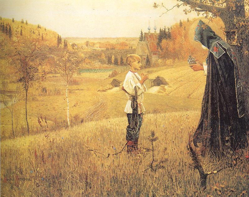 Nesterov, Mikhail The Vision to the Boy Bartholomew china oil painting image